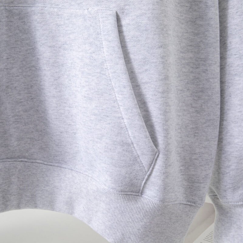 Grey Special Embroidery Letters Hand-cranked Embroidery Embroidered Fleece Women's Hooded Sweatshirt-ABS2418GY - 图片 7