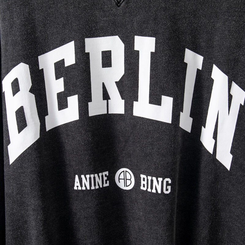 Women's Vintage Sweatshirt with Los Angeles Lettering Print-ABS2411-BK - 图片 25