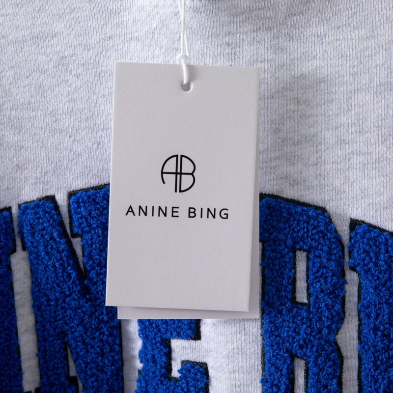 Grey Special Embroidery Letters Hand-cranked Embroidery Embroidered Fleece Women's Hooded Sweatshirt-ABS2418GY - 图片 11