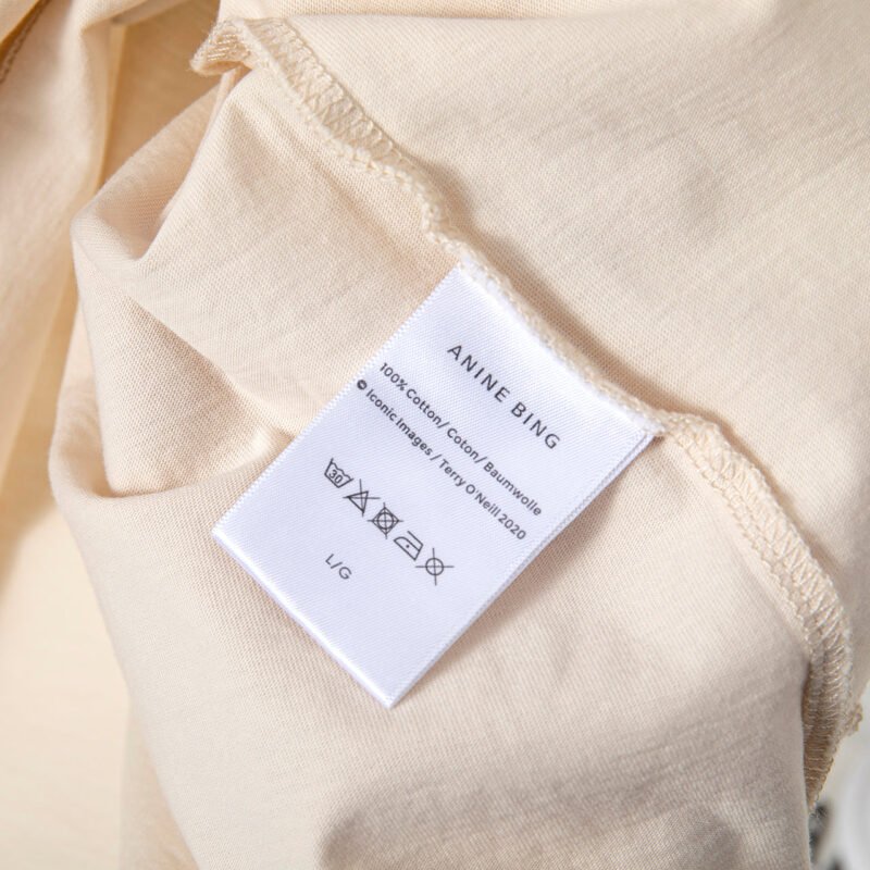 Beige Eagle Flag Printed Distressed Washed Ladies Short Sleeve T-Shirt-ABT18AP - 图片 7