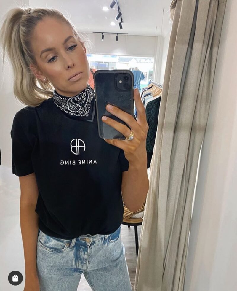 White Classic Logo Printed Cotton Women's Round Neck Short-sleeved T-shirt-ABT05WT - 图片 8