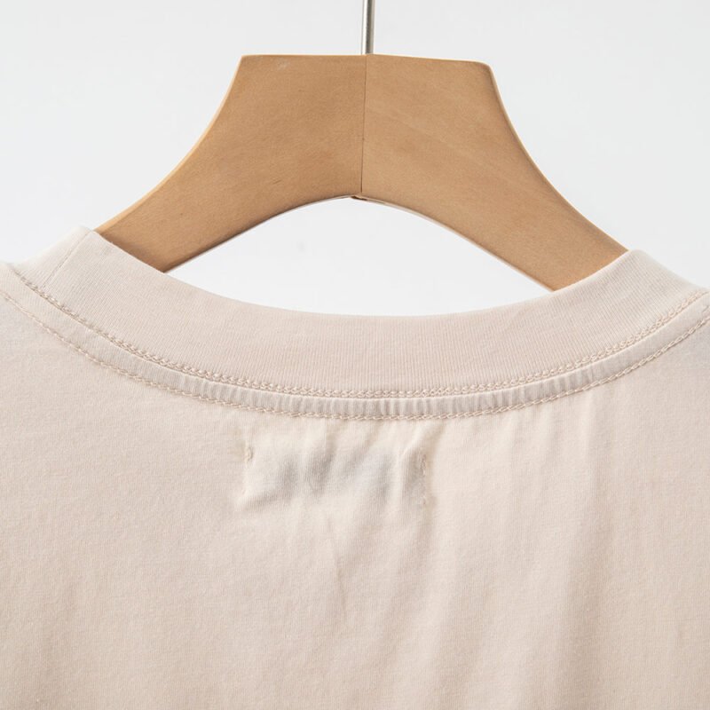 Men's Glasses White Ink Digital Print Beige Short-sleeved T-shirt-ABT21AP - 图片 10