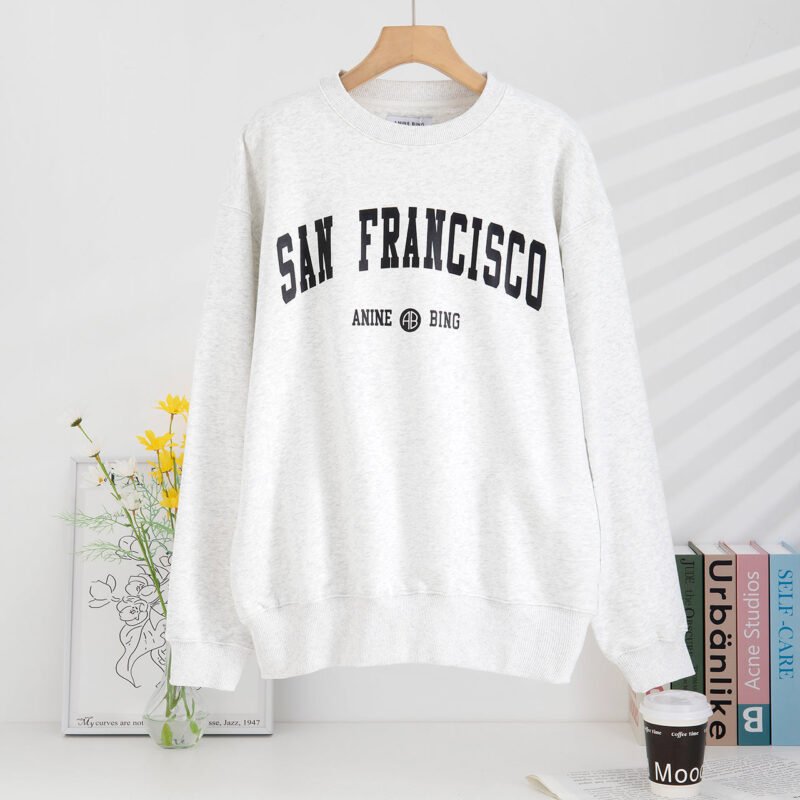 Women's Black New York Lettering Sweatshirt Top ABS2453BK - 图片 31
