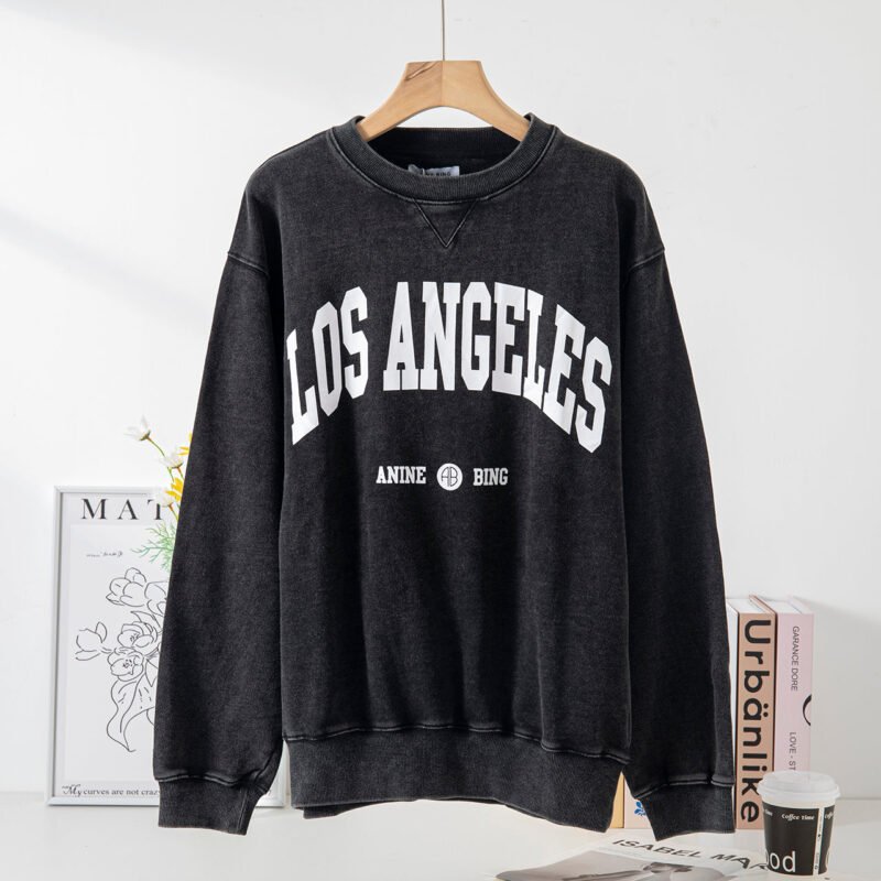 Women's Black New York Lettering Sweatshirt Top ABS2453BK - 图片 15