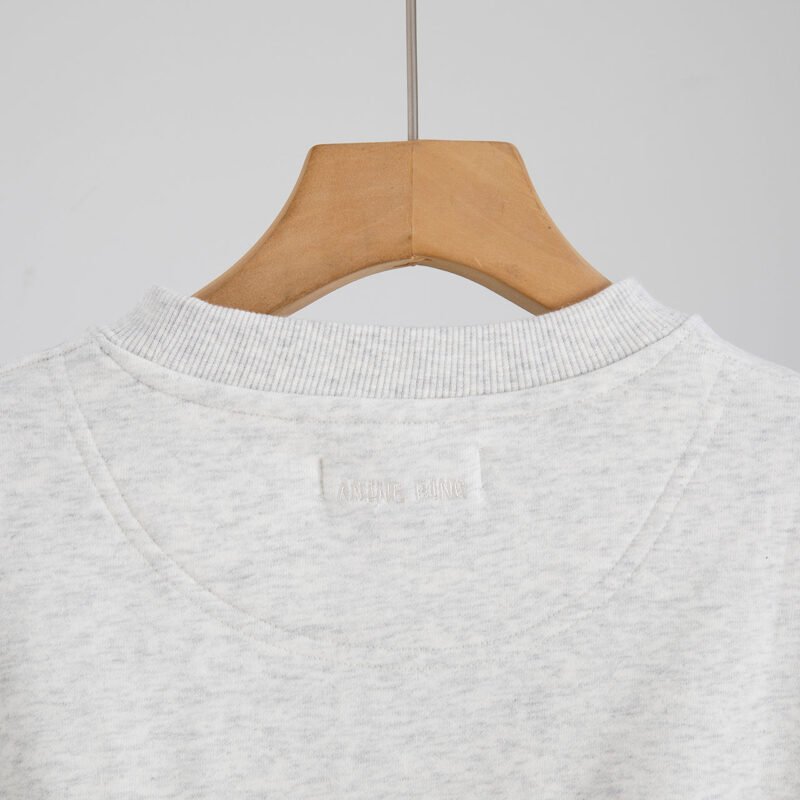 Letter Print Snake Butterfly Bee Fleece Women's Sweatshirt-ABS2458GY - 图片 10