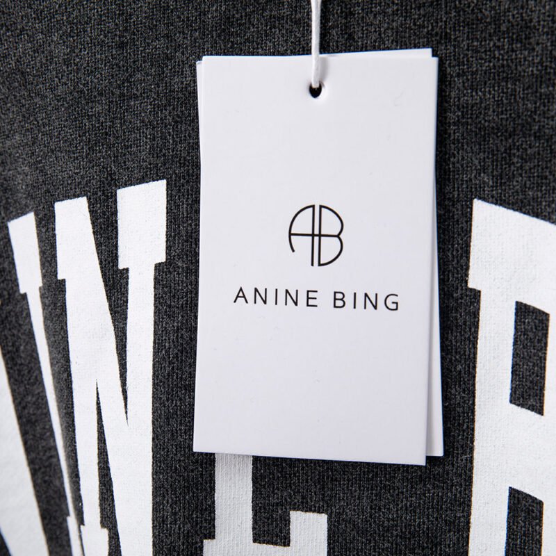 Autumn and Winter Black and Gray Classic Letter Printing Fried Color Washed Fried Snowflake Loose Women's Sweatshirt-ABS2410 - 图片 7