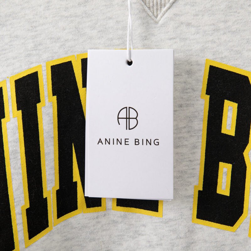 Autumn and Winter Classic Letter Print Lining Fleece and Velvet Women's Round Neck Sweatshirt- ABS2440GY - 图片 7