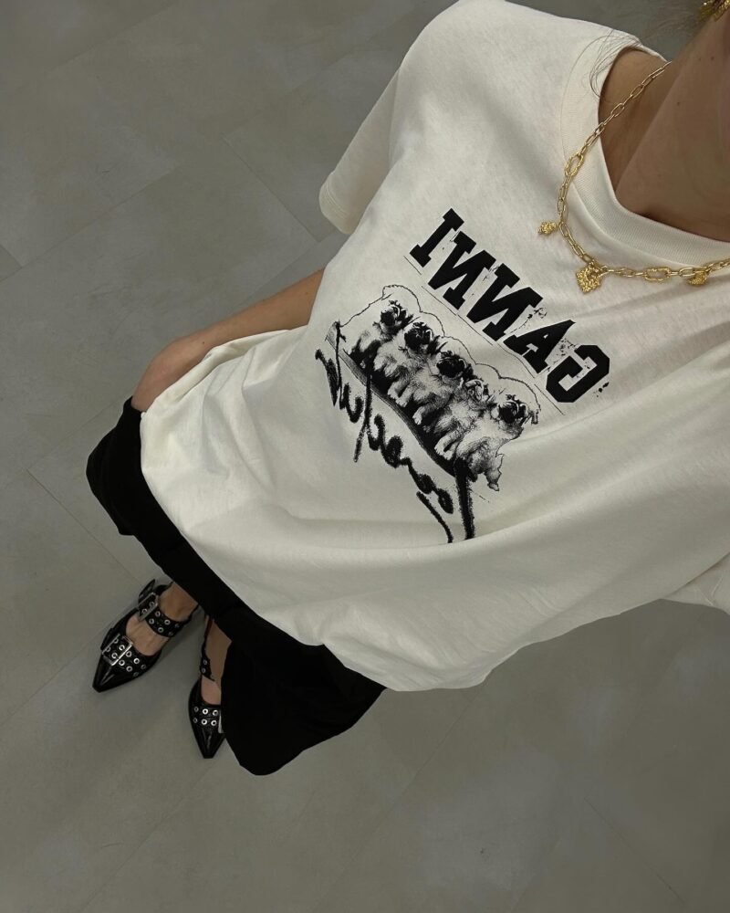 Little Dogs Printed Letter Cotton Casual O-neck Short Sleeve T-shirts Women-GN21 - 图片 2