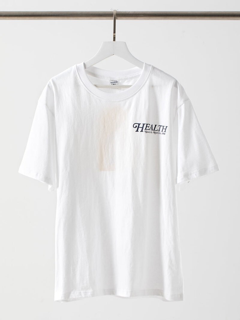 White Letter Print Short Sleeve Tops Tees Women-GN57 - 图片 5