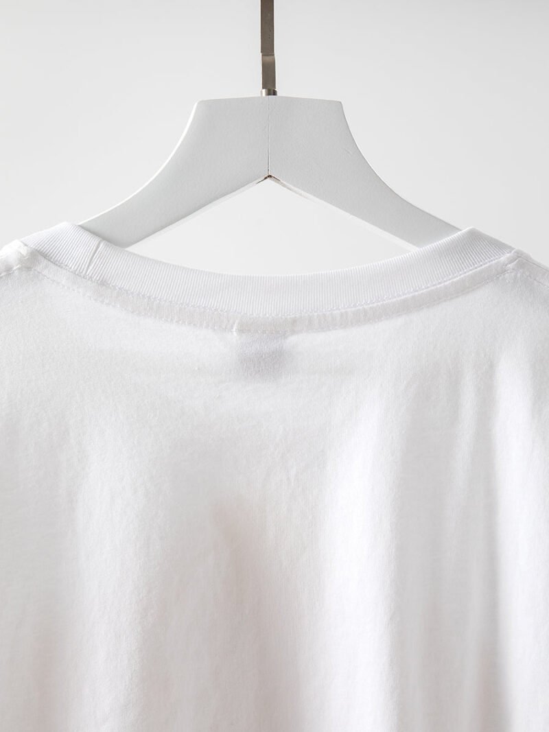 Women's White Letter Print Short Sleeve T-shirt-GN53 - 图片 8