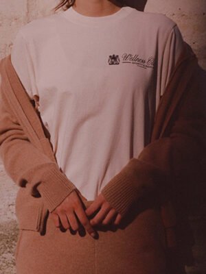 Logo Letter Print Cotton Short Sleeve T-shirt Women Clothing-GN34