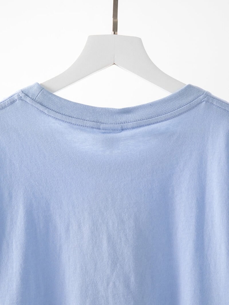 Blue Letter Print Short Sleeve T-shirts For Women's Tops-GN54 - 图片 8