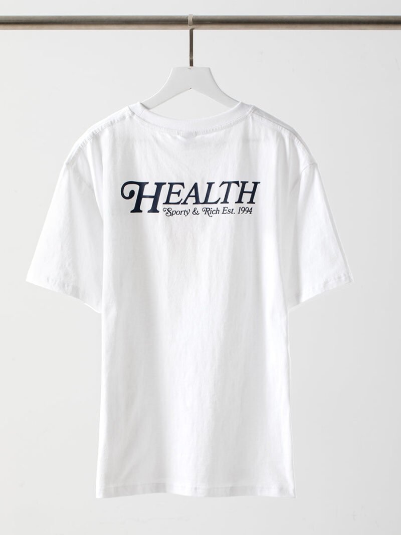 White Letter Print Short Sleeve Tops Tees Women-GN57 - 图片 6