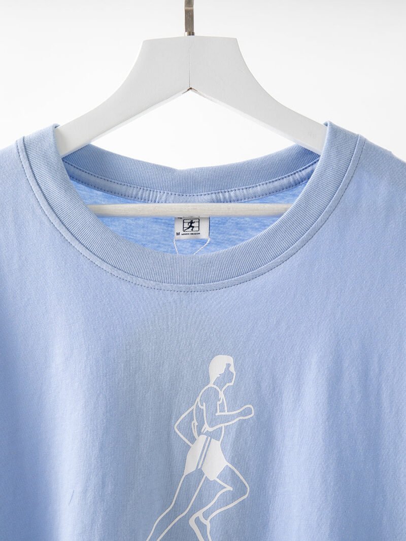 Blue Letter Print Short Sleeve T-shirts For Women's Tops-GN54 - 图片 7