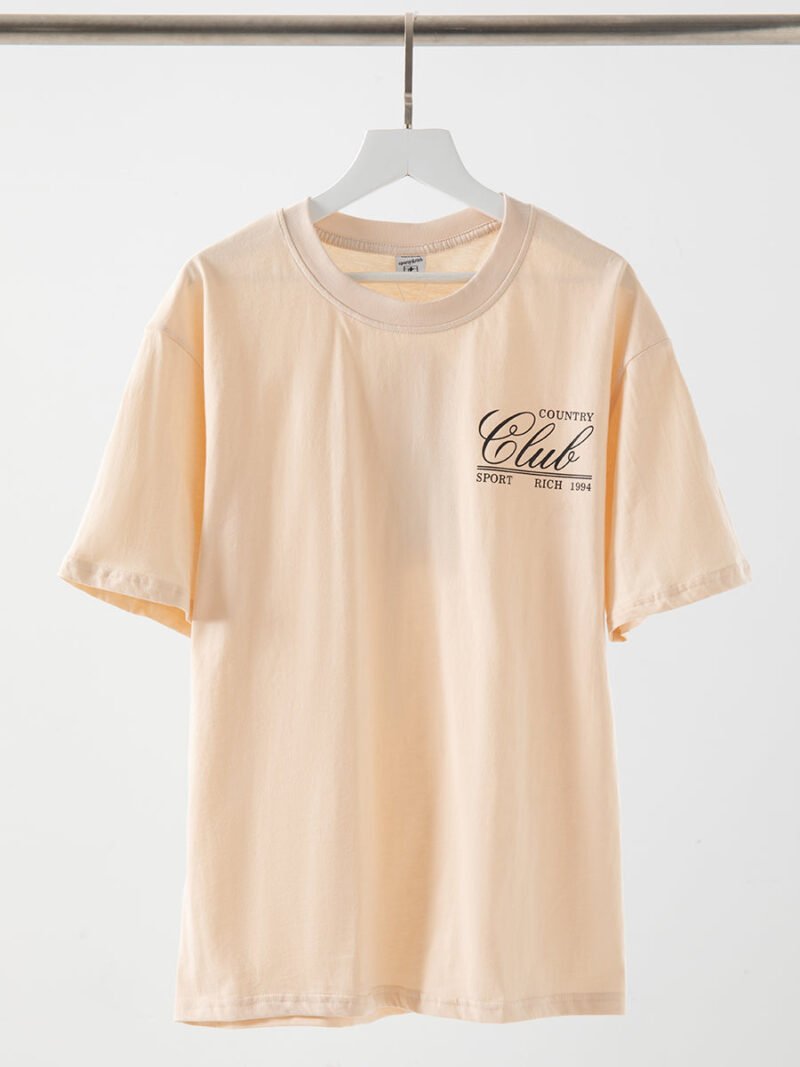 Letter Print Cotton Short Sleeve T-shirts For Women-GN58 - 图片 5