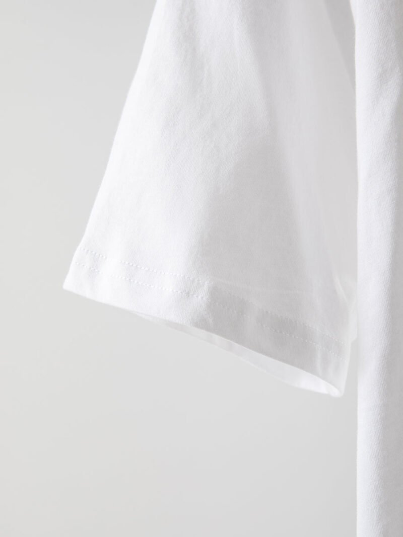 Women's White Letter Print Short Sleeve T-shirt-GN53 - 图片 10