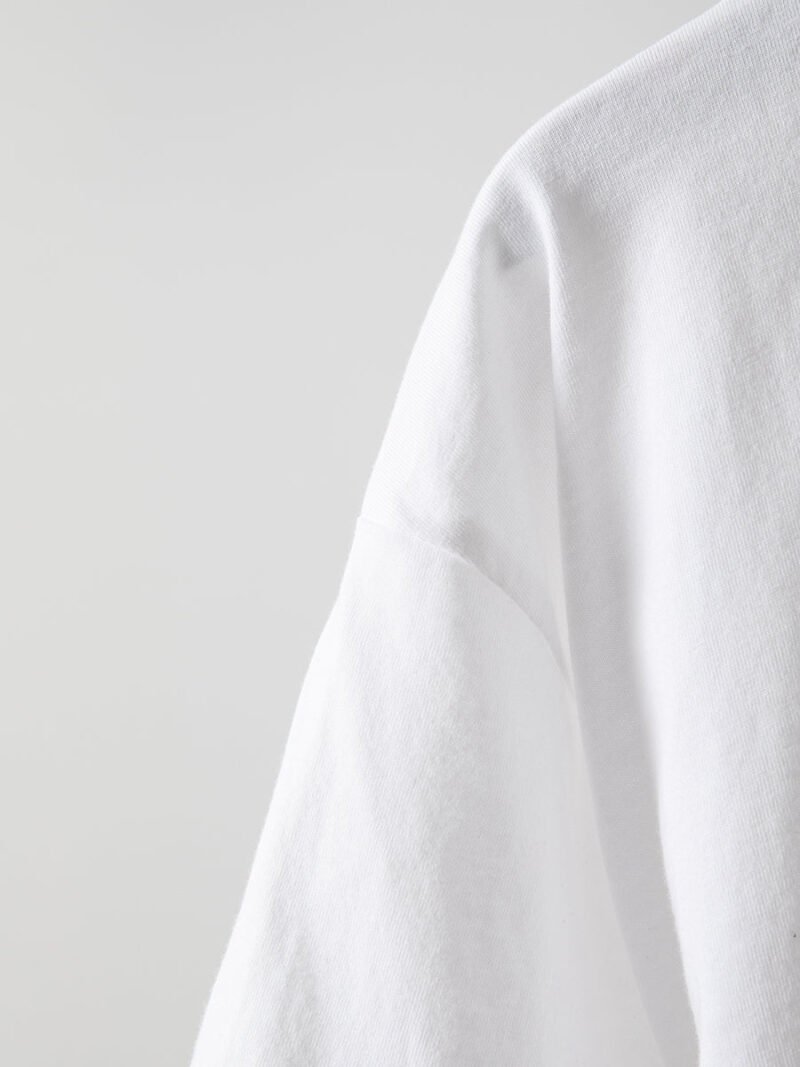 Women's White Letter Print Short Sleeve T-shirt-GN53 - 图片 9