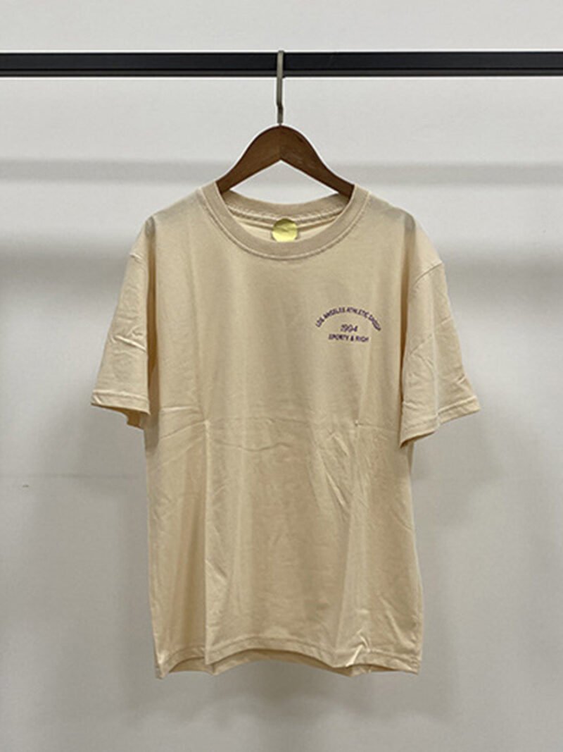Classic O-neck Letter Print Short Sleeve T-shirt-GN62 - 图片 2