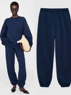 Classic Logo Letter Embroidery Cotton Fleece Sports Women's Sweatpants-ABSPF-248