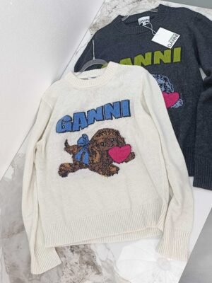 GNT88 Dot Wool Blended Knitted Sweater