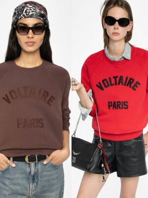 ZDV157 Letter Embroidery Sweatshirt